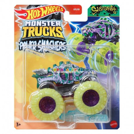 Hot Wheels Monster Trucks Skelesaurus Power Smashers truck