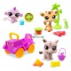 Littlest Pet Shop safari žirafa 53, nosorožec 55 a opička 54