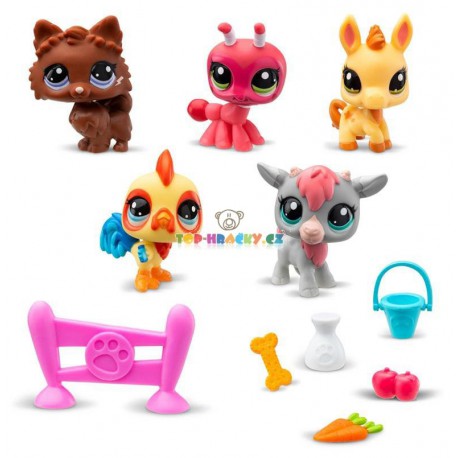 Littlest Pet Shop farma 5 zvířátek kozlík, mravenec .....