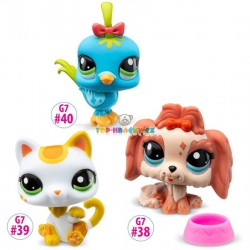 Littlest Pet Shop pes 38 kočka 39 a páv 40