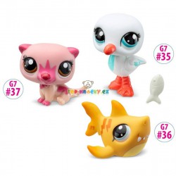 Littlest Pet Shop racek 41 žralok 42 a vydra 43